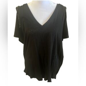 Express Black V-Neck Top
